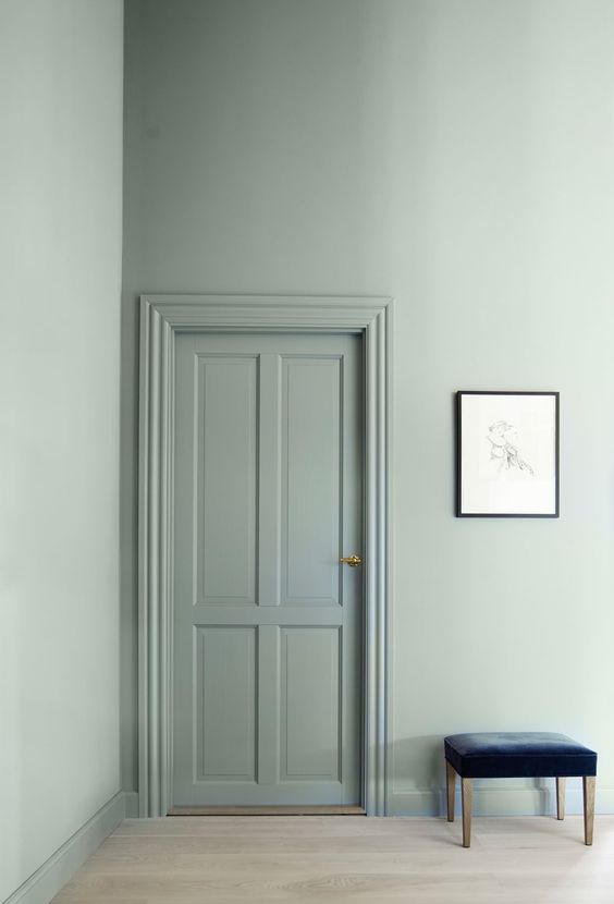 mosterd klok Geplooid Deur in dezelfde kleur als muur – Interieur-inrichting.net