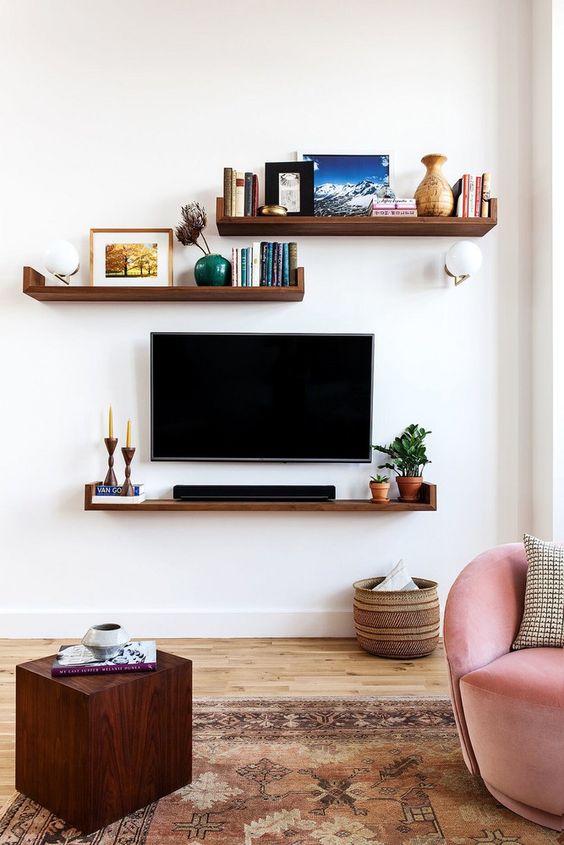gewelddadig tv op gang brengen 18x Plank als TV meubel – Interieur-inrichting.net
