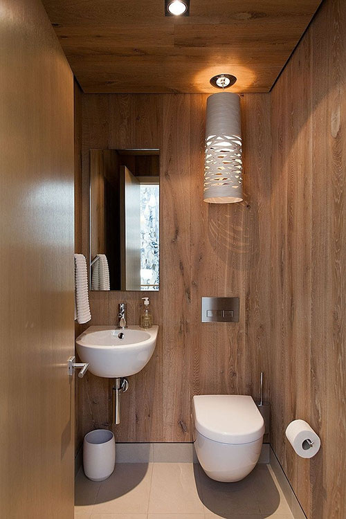 Overtreffen Trunk bibliotheek Supplement Toilet met houten wanden – Interieur-inrichting.net